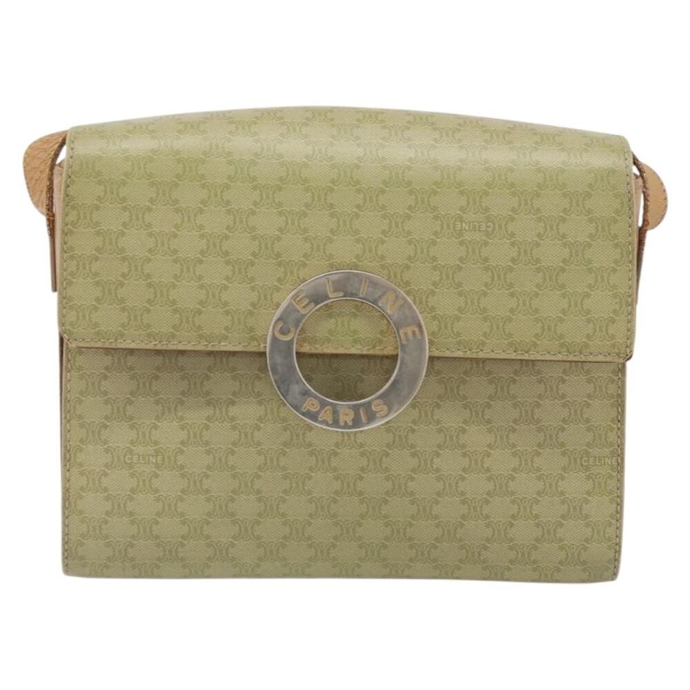 Celine Macadam Circle Shoulder Bag Beige